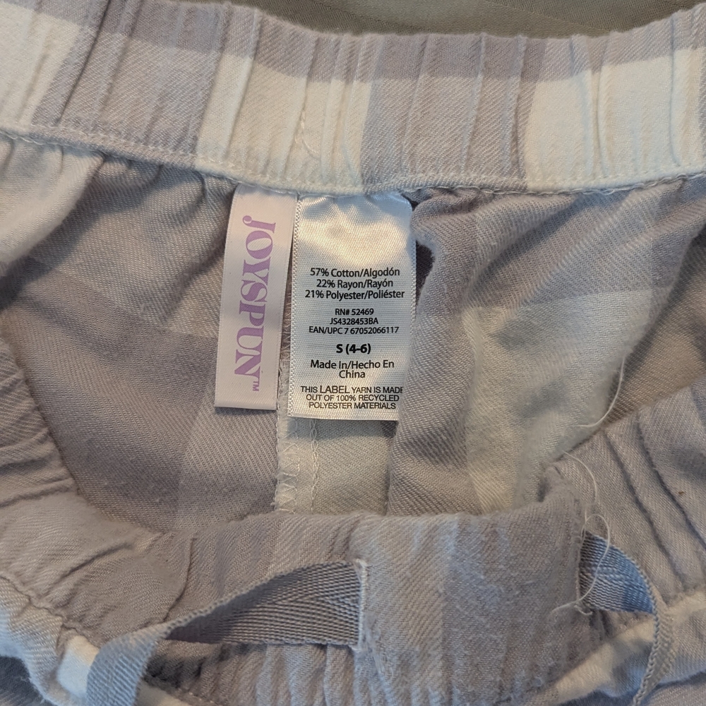 Gray Soft Pajama Bottoms with Gentle Ruching